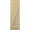 Ekena Millwork Americraft 5-Board (2 Batten) Wood Joined Board-n-Batten Shutters w/ Z-Bar, ARW102BB518X77NTH, PR ARW102BB518X77NTH - alternate 7
